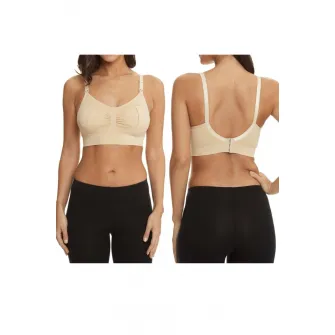 Sutien 2 in 1 pentru alaptare si sustinere pompa san, bej, L