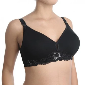 Sutien alaptare Tonus Elast Karina, cupe fara cusaturi, 75D, Negru