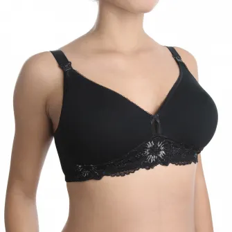 Sutien alaptare Tonus Elast Karina, fara cusaturi, Negru, Negru, 90D