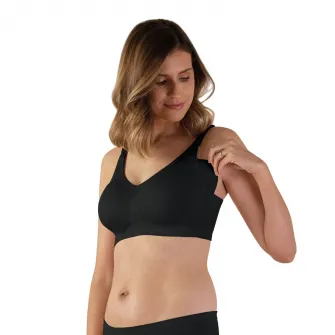 Sutien fara cusaturi pentru alaptat Bravado Designs, Body Silk Seamless, Black, S