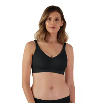 Sutien fara cusaturi pentru alaptat Bravado Designs, Body Silk Seamless, Black, S