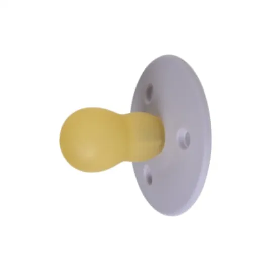 Suzete rotunde din latex pentru bebelusi Mininor lilac flower, 6 luni, lila