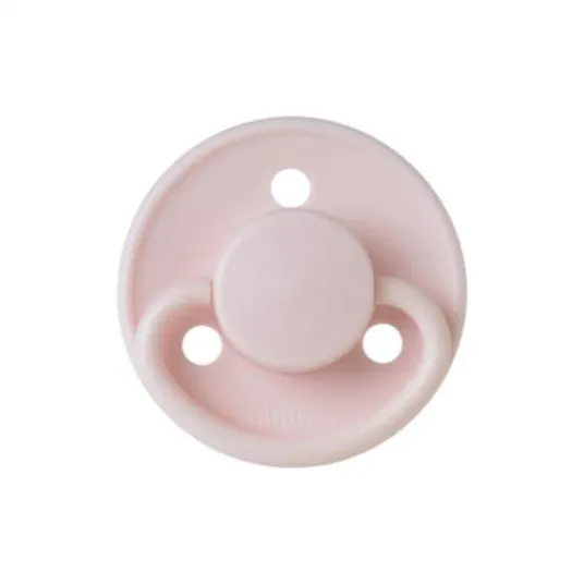 Suzete rotunde din latex pentru bebelusi Mininor spring blossom, 6 luni, roz pal