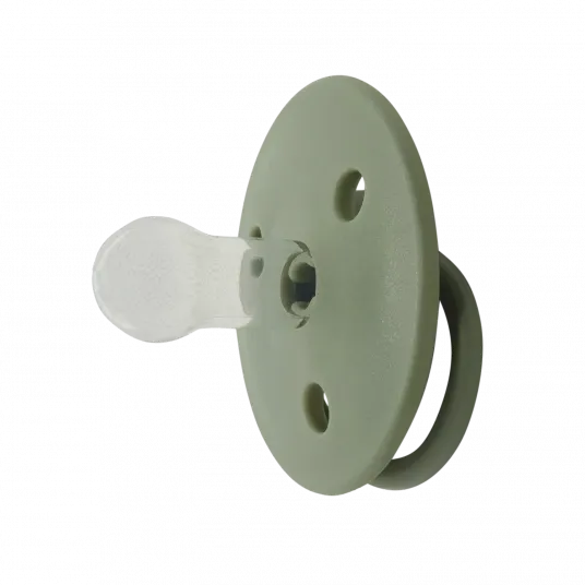 Suzete rotunde din silicon pentru bebelusi Mininor green, 2 bucati, 0+ luni, verde