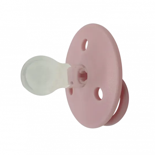 Suzete rotunde din silicon pentru bebelusi Mininor pink, 2 bucati, 6+ luni, roz