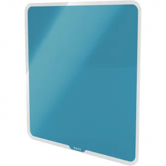 Tabla Leitz Cosy, sticla, magnetica, 45x45 cm, marker inclus, albastru celest