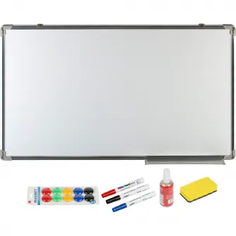 Tabla magnetica A+, 90 x 120 cm si accesorii, markere, burete, spray, magneti