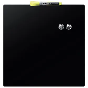 Tabla NOBO patrata, plastic, 36x36 cm, magnetica, include marker si magneti, negru