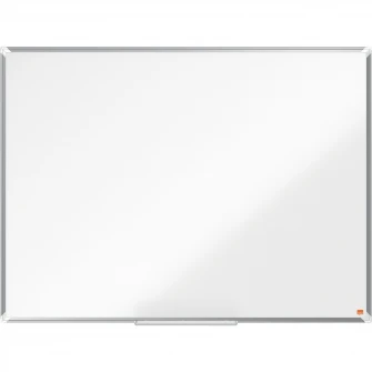 Tabla NOBO Premium Plus, otel lacuit, 120x90 cm, magnetica, include marker si tavita, alb