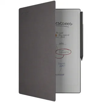 Tableta ePaper reMarkable Paper Pro, 11.8'', 2160x1620, 64 GB, Wi-Fi, Grey + Marker Plus + Book Folio in Mosaic Weave - Basalt