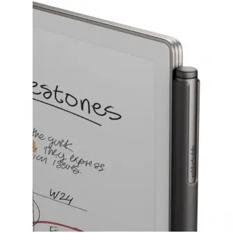 Tableta ePaper reMarkable Paper Pro, 11.8'', 2160x1620, 64 GB, Wi-Fi, Grey + Marker Plus + Book Folio in Mosaic Weave - Basalt