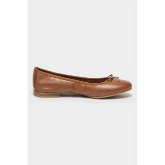 Tamaris, Balerini de piele, Maro deschis, 38