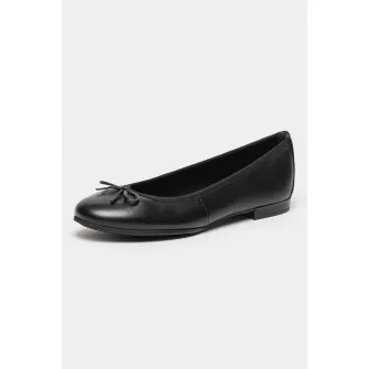 Tamaris, Balerini de piele, Negru, 40