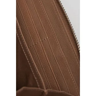Tamaris, Portofel de piele cu fermoar Amanda, Maro taupe