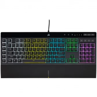 Tastatura gaming Corsair K55 PRO, iluminare RGB, butoane dedicate macro si multimedia, Negru