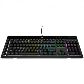 Tastatura gaming Corsair K55 PRO, iluminare RGB, butoane dedicate macro si multimedia, Negru