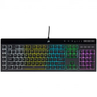 Tastatura gaming Corsair K55 PRO, iluminare RGB, butoane dedicate macro si multimedia, Negru