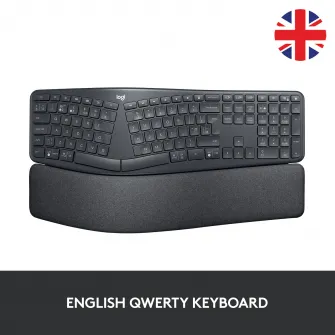 Tastatura Logitech Ergo K860, layout US INTL, Negru
