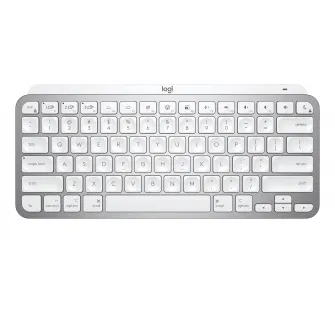 Tastatura Logitech MX Keys Mini pentru Mac, Bluetooth, US INTL layout, Pale Grey