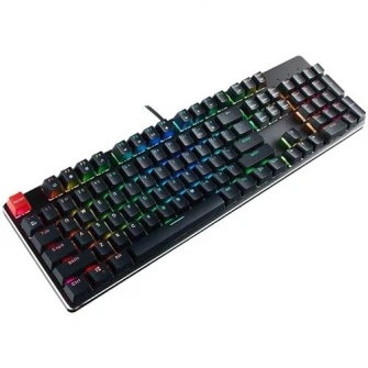 Tastatura mecanica gaming Glorious PC Gaming Race GMMK Full-Size, iluminare RGB, switch Gateron Brown, US-Layout, Negru