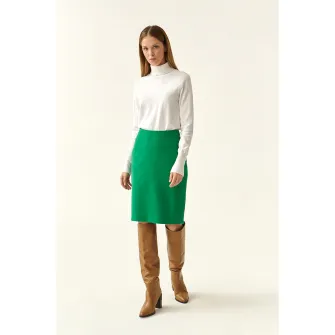 Tatuum, Fusta creion cu talie inalta Donri, Verde, 34