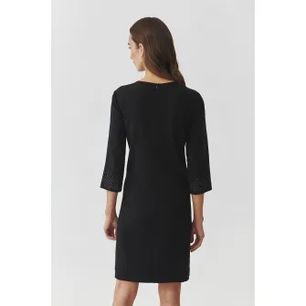 Tatuum, Rochie evazata cu strasuri, Negru, 38