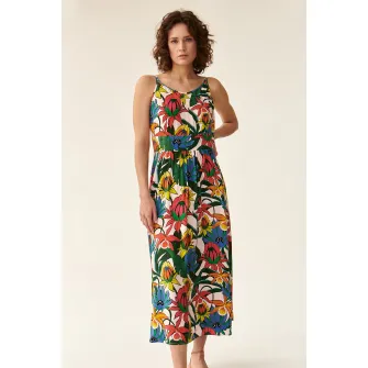 Tatuum, Rochie maxi cu imprimeu floral, Multicolor, 40