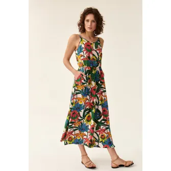 Tatuum, Rochie maxi cu imprimeu floral, Multicolor, 40
