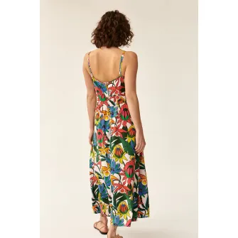 Tatuum, Rochie maxi cu imprimeu floral, Multicolor, 40