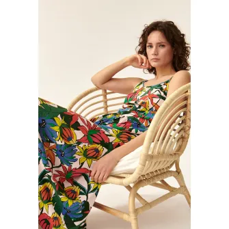 Tatuum, Rochie maxi cu imprimeu floral, Multicolor, 40