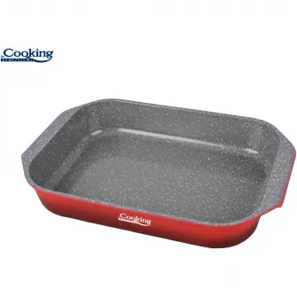 Tava Cooking by Heinner Red Line, aluminiu turnat, acoperire ceramica, 39.5 x 26 x 6.3 cm