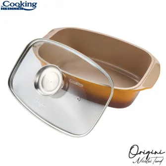 Tava cuptor Cooking by Heinner - Origini Chef Nicolai Tand, aluminiu turnat, invelis ceramic, 39 x 22.5 x 11 cm, 5.3 L
