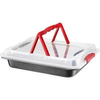 Tava de copt cu capac Ambition Lukrecja, 42x29x5