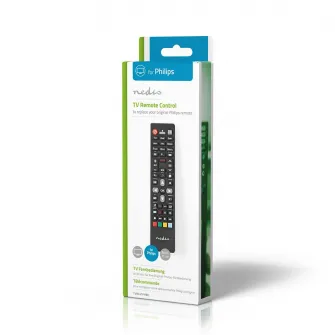 Telecomanda, Nedis, TVRC41PHB,K pentru dispozitive Philips, buton Ambilight si Netflix, Negru