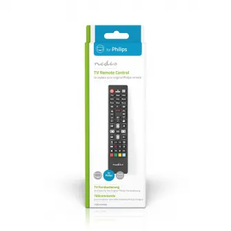 Telecomanda, Nedis, TVRC41PHB,K pentru dispozitive Philips, buton Ambilight si Netflix, Negru