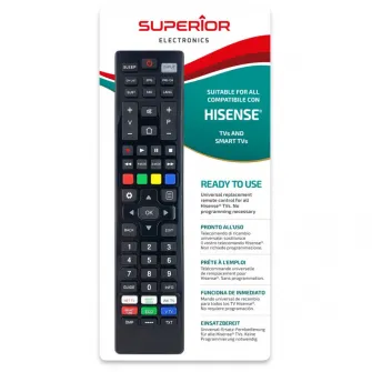 Telecomanda smart One for All, SUPTRB028, Compatibilitate TV Hisense, Negru