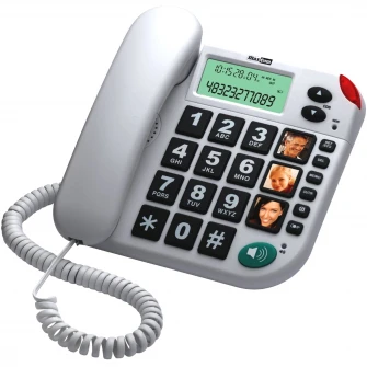 Telefon fix cu fir MaxCom KXT480, Alb