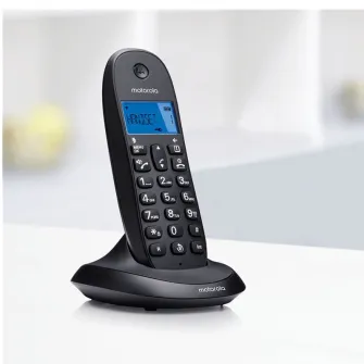 Telefon fix fara fir Motorola DECT C1001CB+, Negru