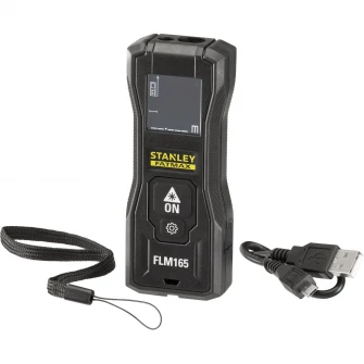 Telemetru laser Stanley Fatmax FMHT77165-0, 50 m distanta masurare, +/- 1.5 mm abatere masura, functie pitagora, masurare continua, metric/inch unitate masura