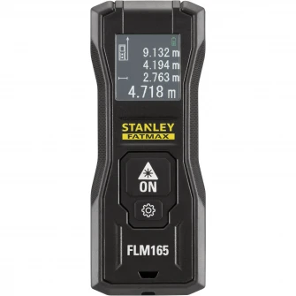 Telemetru laser Stanley Fatmax FMHT77165-0, 50 m distanta masurare, +/- 1.5 mm abatere masura, functie pitagora, masurare continua, metric/inch unitate masura