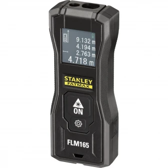 Telemetru laser Stanley Fatmax FMHT77165-0, 50 m distanta masurare, +/- 1.5 mm abatere masura, functie pitagora, masurare continua, metric/inch unitate masura