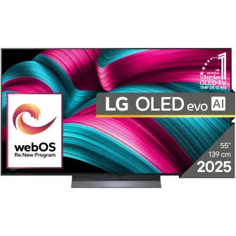 Televizor LG OLED evo 55C51LA, 139 cm, Smart, 4K Ultra HD, 100 Hz, Clasa F (Model 2025)