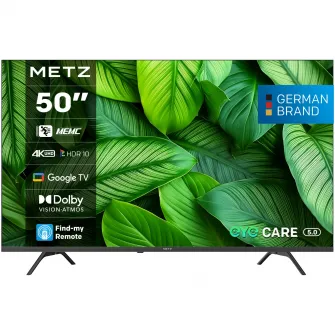 Televizor METZ LED 50MUF7000Z, 126 cm, Smart Google TV, 4K Ultra HD, Clasa F (Model 2025)