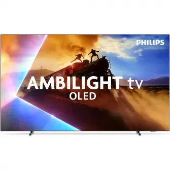 Televizor Philips AMBILIGHT tv OLED 55OLED770, 139 cm, Smart TV, 4K Ultra HD, 100 Hz, Clasa F (Model 2025)