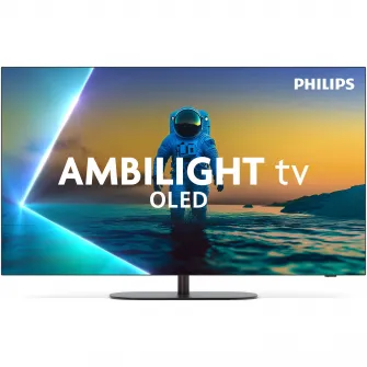 Televizor Philips AMBILIGHT tv OLED 65OLED820, 164 cm, Google TV, 4K Ultra HD, 144Hz, Clasa F (Model 2025)