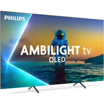 Televizor Philips AMBILIGHT tv OLED 77OLED820, 194 cm, Google TV, 4K Ultra HD, 144Hz, Clasa F (Model 2025)