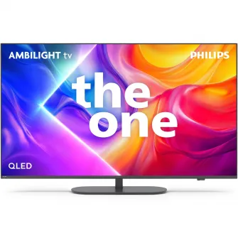Televizor Philips AMBILIGHT tv QLED 65PUS9010, 164 cm, Smart TV, 4K Ultra HD, 100 Hz, Clasa E (Model 2025)