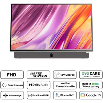 Televizor portabil METZ LED 24MPE7000, 60 cm, Smart Google TV, 12V, Full HD, Clasa E