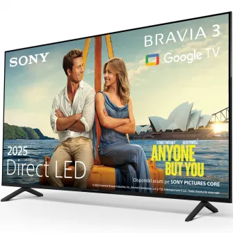 Televizor Sony BRAVIA 3 LED 43S35, 108 cm, Smart Google TV, 4K Ultra HD, Clasa E (Model 2025)
