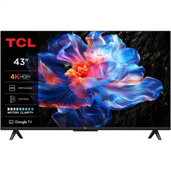 Televizor TCL LED 43P6K, 108 cm, Smart Google TV, 4K Ultra HD, Clasa F (Model 2025)